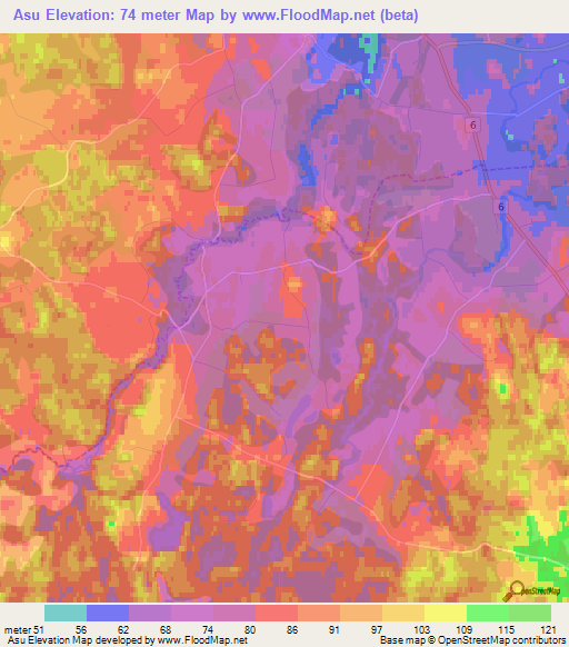 Asu,Estonia Elevation Map