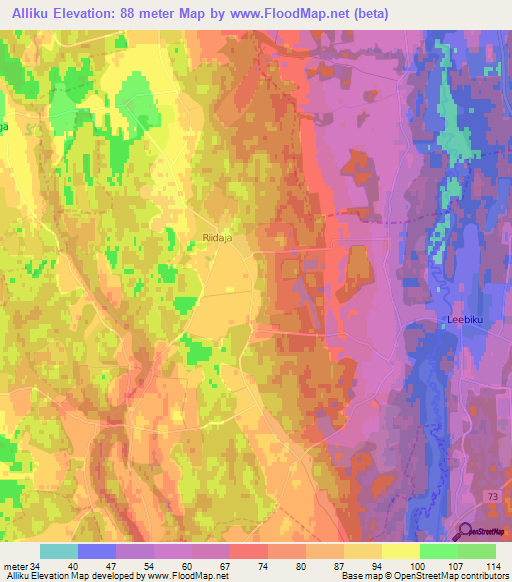 Alliku,Estonia Elevation Map