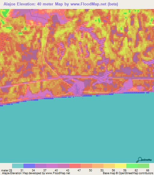 Alajoe,Estonia Elevation Map