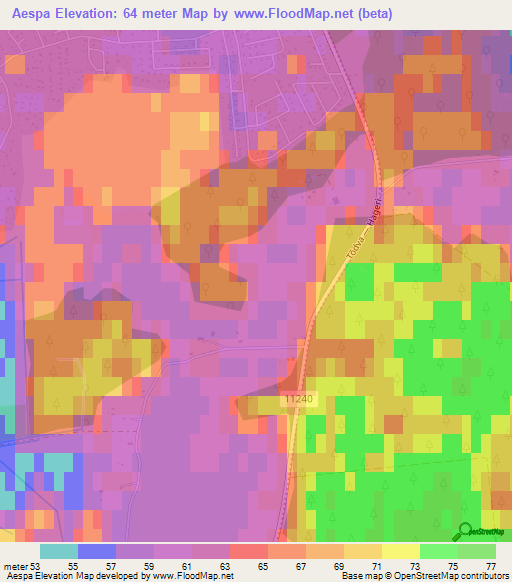 Aespa,Estonia Elevation Map