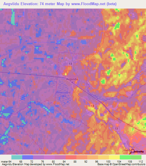 Aegviidu,Estonia Elevation Map