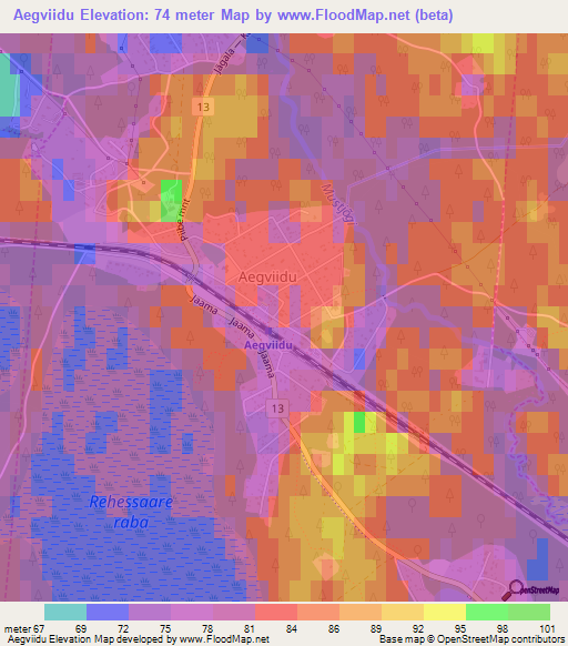 Aegviidu,Estonia Elevation Map