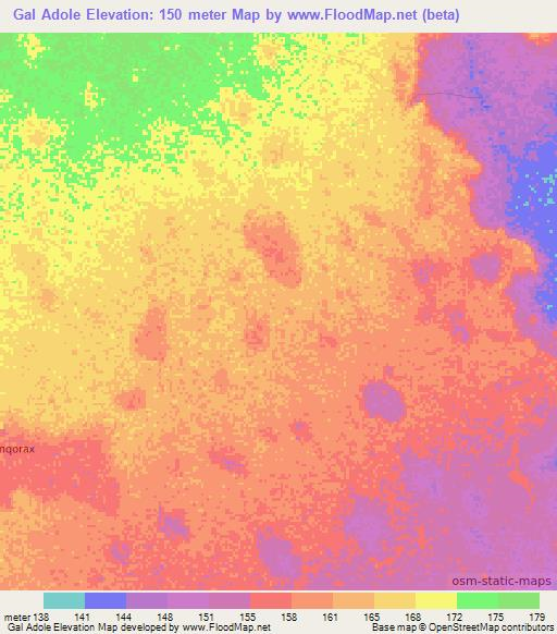 Gal Adole,Somalia Elevation Map