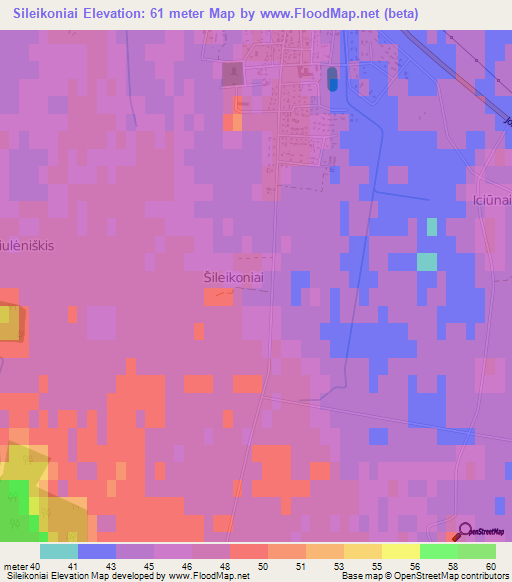 Sileikoniai,Lithuania Elevation Map