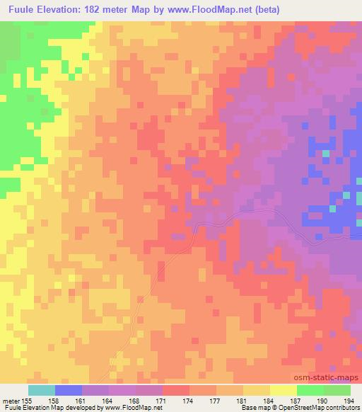 Fuule,Somalia Elevation Map