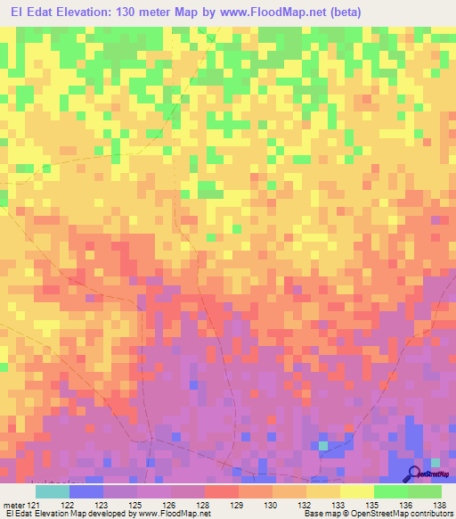 El Edat,Somalia Elevation Map