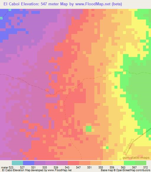 El Caboi,Somalia Elevation Map