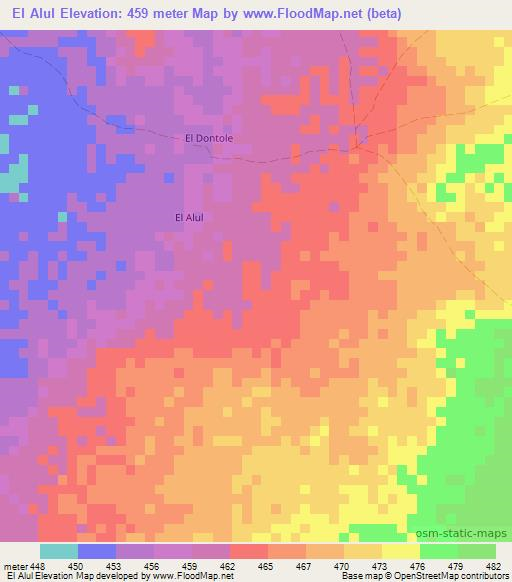 El Alul,Somalia Elevation Map
