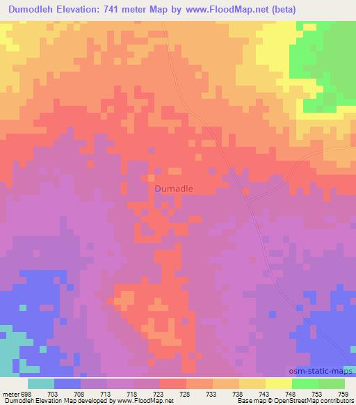 Dumodleh,Somalia Elevation Map