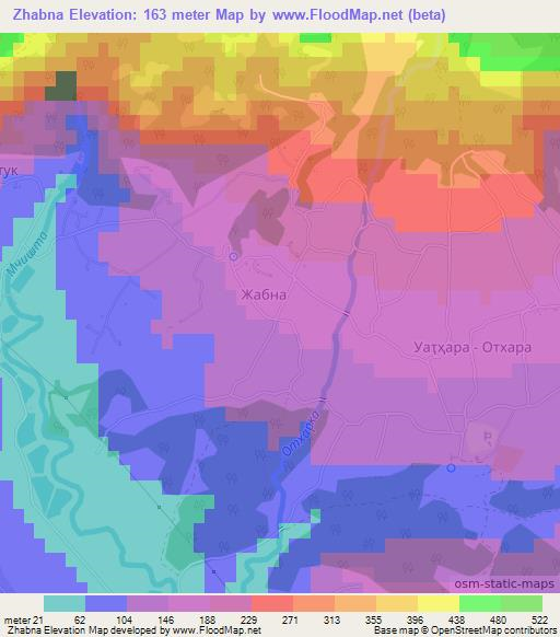 Zhabna,Georgia Elevation Map