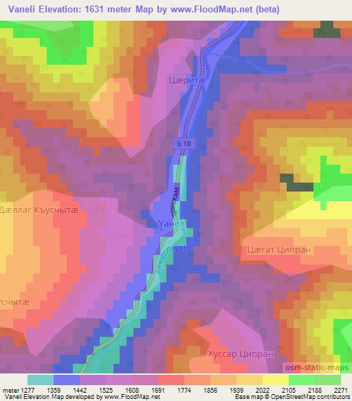 Vaneli,Georgia Elevation Map