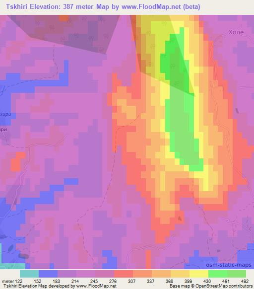 Tskhiri,Georgia Elevation Map