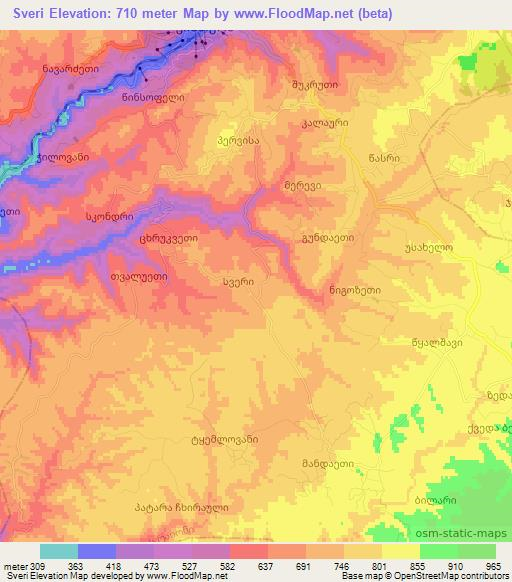 Sveri,Georgia Elevation Map