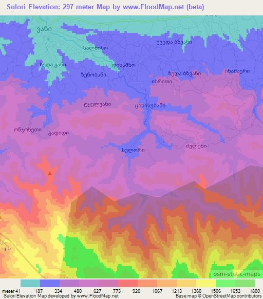 Sulori,Georgia Elevation Map