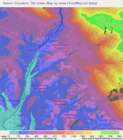 Sulevo,Georgia Elevation Map