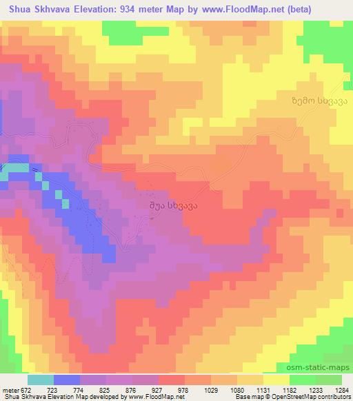 Shua Skhvava,Georgia Elevation Map