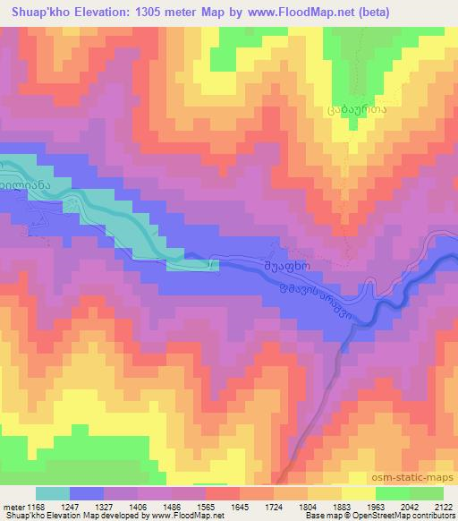 Shuap'kho,Georgia Elevation Map