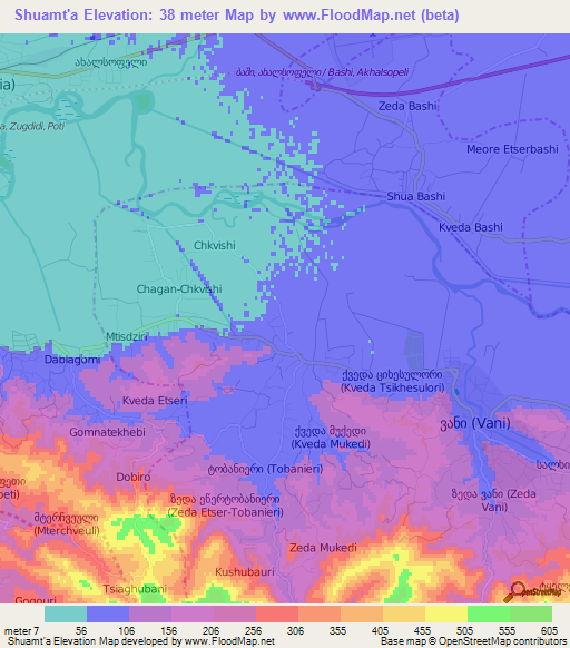 Shuamt'a,Georgia Elevation Map