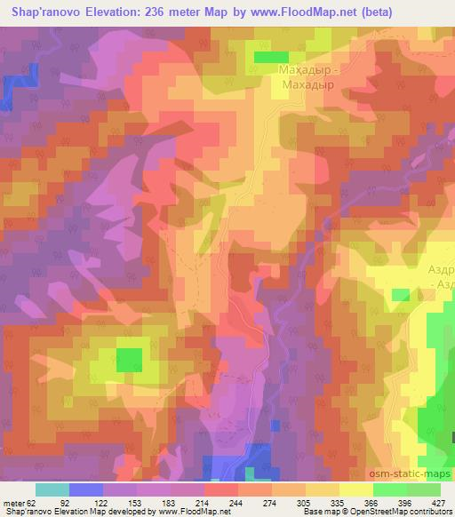 Shap'ranovo,Georgia Elevation Map