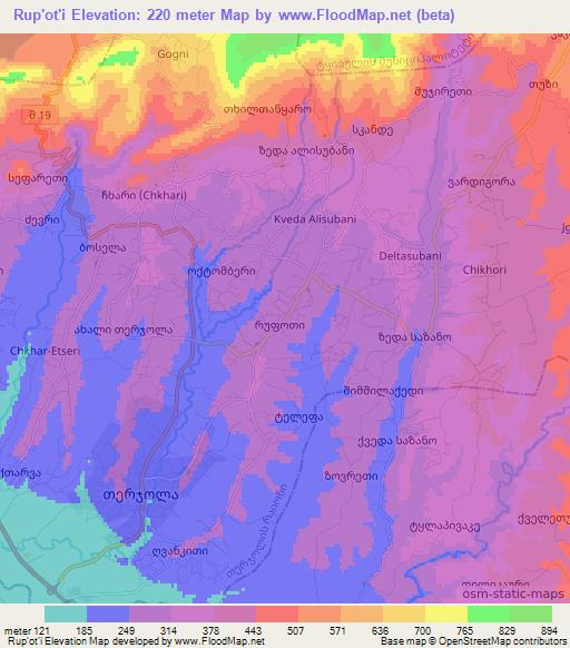 Rup'ot'i,Georgia Elevation Map