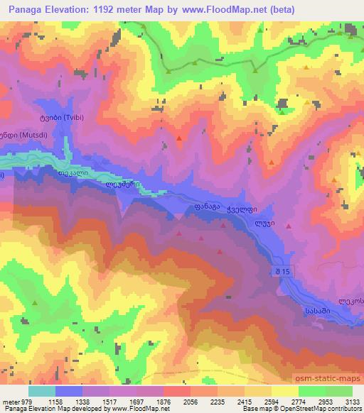 Panaga,Georgia Elevation Map