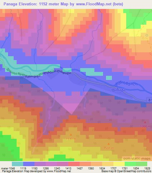 Panaga,Georgia Elevation Map