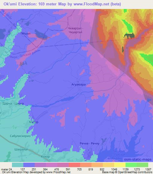Ok'umi,Georgia Elevation Map