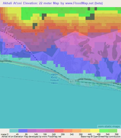 Akhali At'oni,Georgia Elevation Map