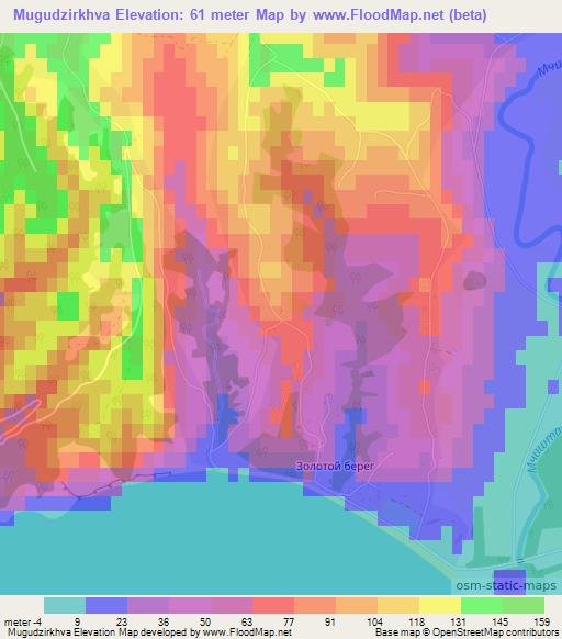 Mugudzirkhva,Georgia Elevation Map