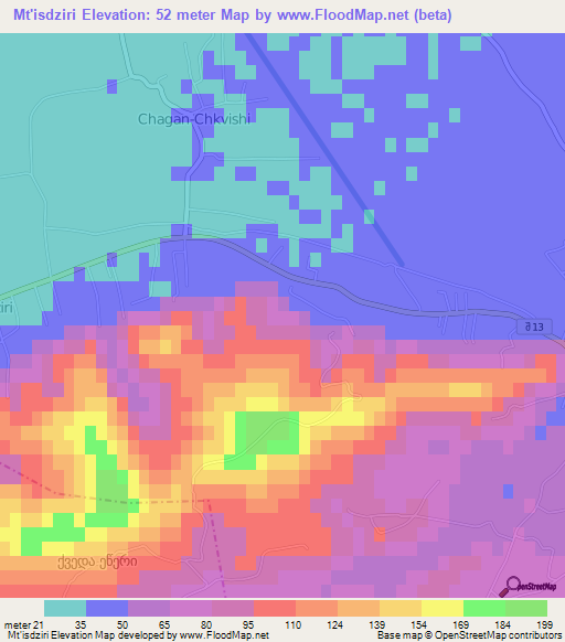 Mt'isdziri,Georgia Elevation Map