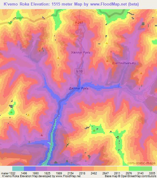 K'vemo Roka,Georgia Elevation Map