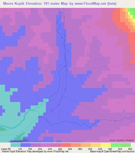 Meore Kopiti,Georgia Elevation Map