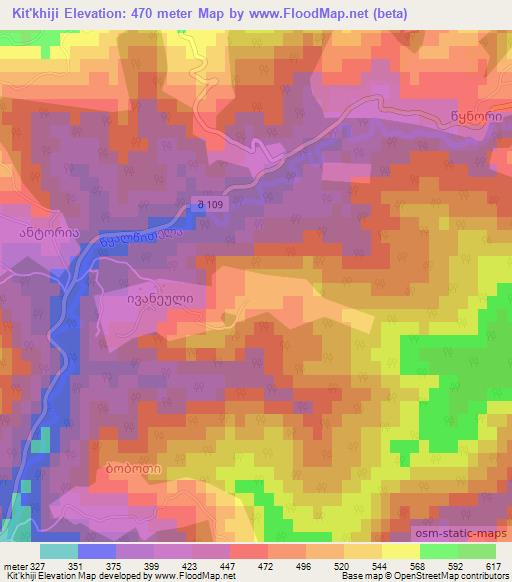 Kit'khiji,Georgia Elevation Map