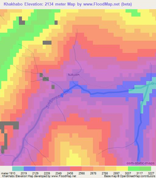 Khakhabo,Georgia Elevation Map