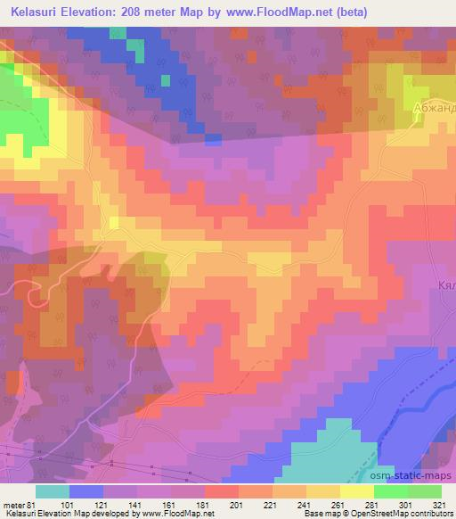 Kelasuri,Georgia Elevation Map