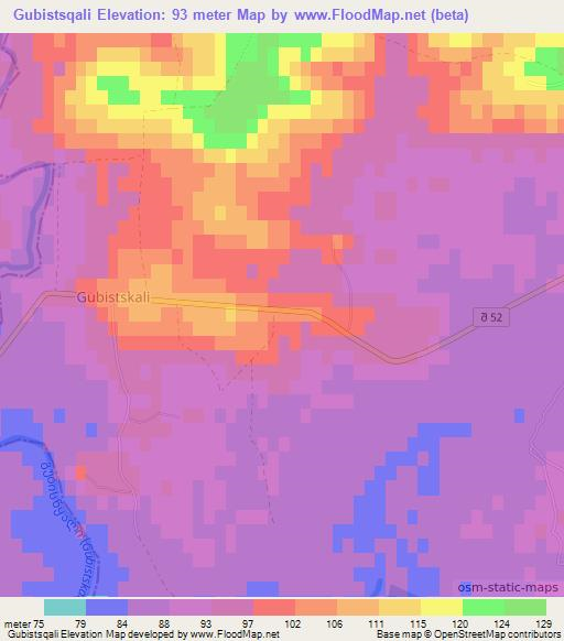 Gubistsqali,Georgia Elevation Map