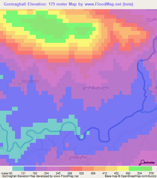 Gormaghali,Georgia Elevation Map