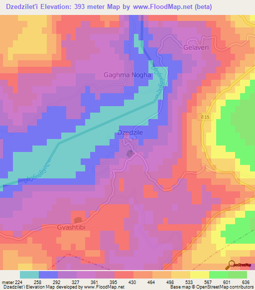 Dzedzilet'i,Georgia Elevation Map