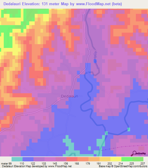 Dedalauri,Georgia Elevation Map