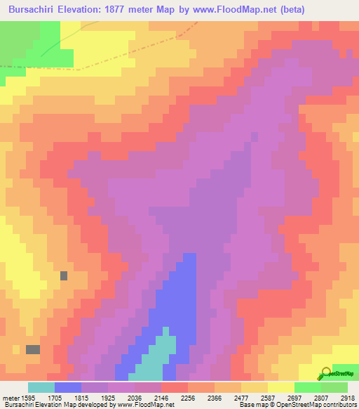 Bursachiri,Georgia Elevation Map