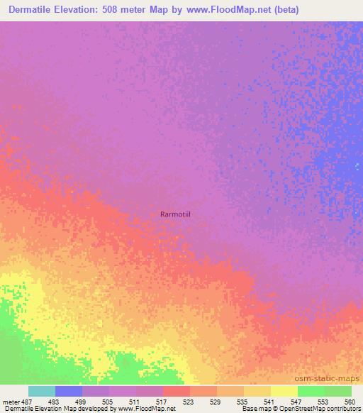 Dermatile,Somalia Elevation Map