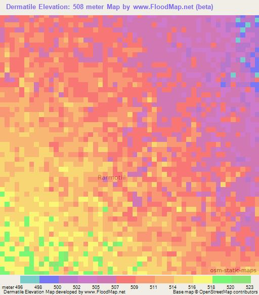 Dermatile,Somalia Elevation Map