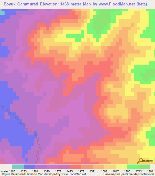 Boyuk Qaramurad,Azerbaijan Elevation Map