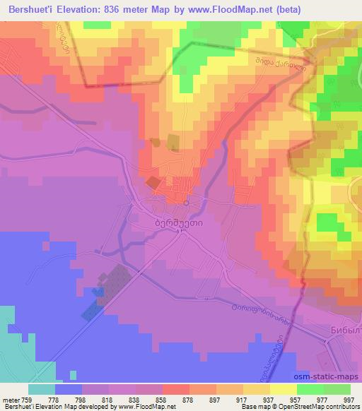 Bershuet'i,Georgia Elevation Map