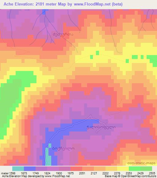 Ache,Georgia Elevation Map