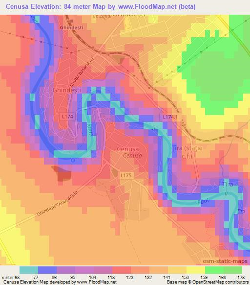 Cenusa,Moldova Elevation Map