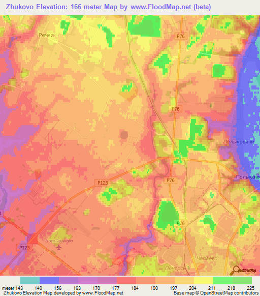 Zhukovo,Belarus Elevation Map