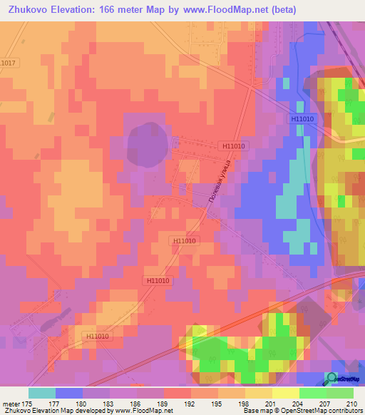 Zhukovo,Belarus Elevation Map