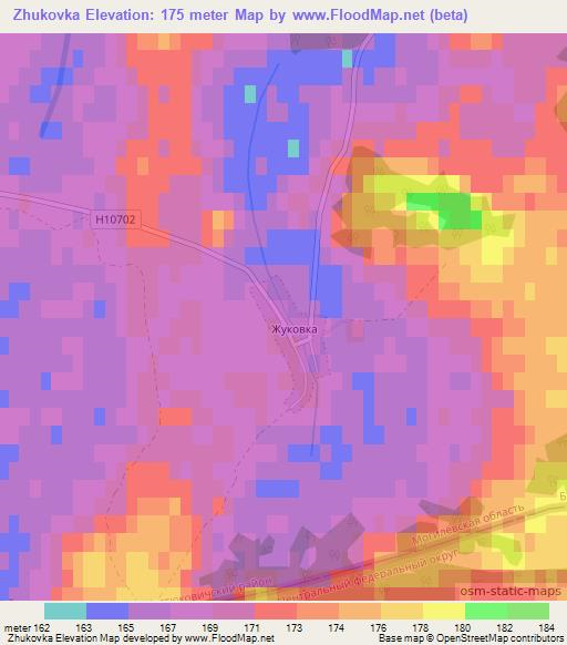 Zhukovka,Belarus Elevation Map