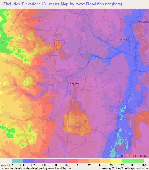 Zheludok,Belarus Elevation Map
